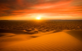 Morocco, Sahara desert, sand, sunset HD wallpaper