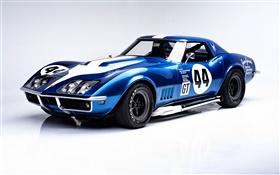 1968 Chevrolet Corvette L88 convertible blue race car HD wallpaper