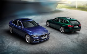 2013 Alpina BMW 3-Series F30 F31 cars, blue and green HD wallpaper