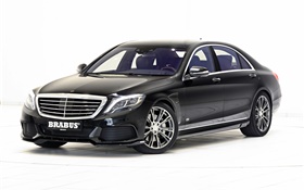 2015 Brabus Mercedes-Benz B50 Hybrid W222 black car HD wallpaper