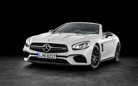 Mercedes-Benz SL-Class R231 white car HD wallpaper