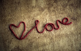 Red rope, love hearts