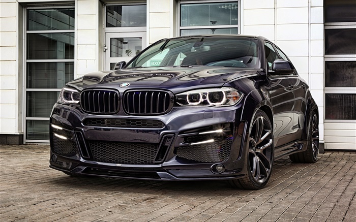 BMW X6 F16 black SUV car Wallpapers Pictures Photos Images