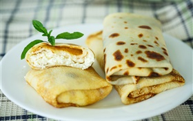 Breakfast, pancakes HD wallpaper