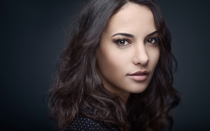 Brown-eyed girl, portrait, curly hair Wallpapers Pictures Photos Images