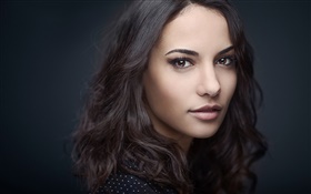 Brown-eyed girl, portrait, curly hair