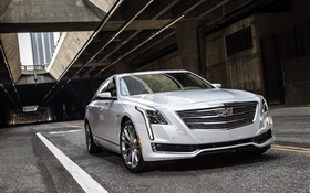 Cadillac CT6 white car front view