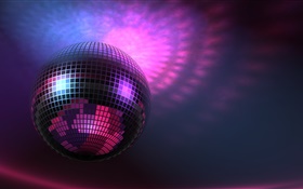 3D lights, spinning ball, purple style