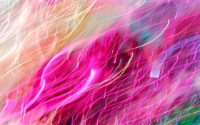Abstract, bending lines, colorful rays HD wallpaper