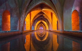 Alcazar, Seville, shapes, corridor HD wallpaper