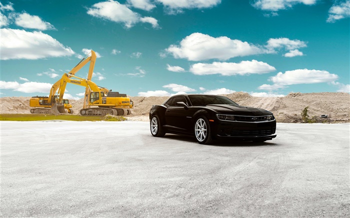 Chevrolet Camaro SS black car Wallpapers Pictures Photos Images