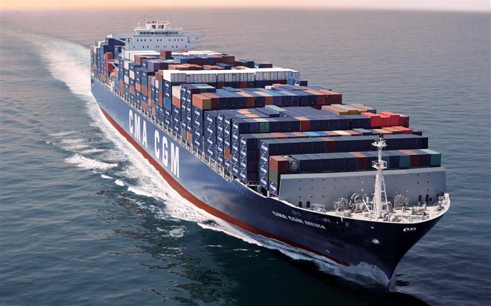 Container ship, sea Wallpapers Pictures Photos Images