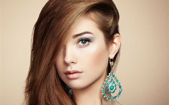 Fashion young girl, jewelry accessories Wallpapers Pictures Photos Images