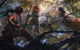 Game art painting, Lara Croft, Tomb Raider HD wallpaper