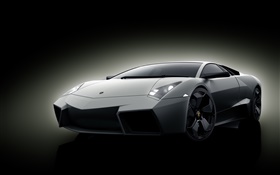 Lamborghini Reventon supercar, black background HD wallpaper