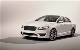 Lincoln MKZ white sedan HD wallpaper
