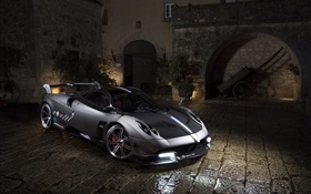 Pagani Huayra supercar, night