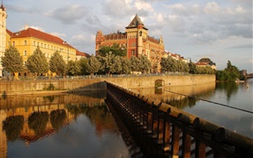Prague, Czech Republic, Palace, river, house