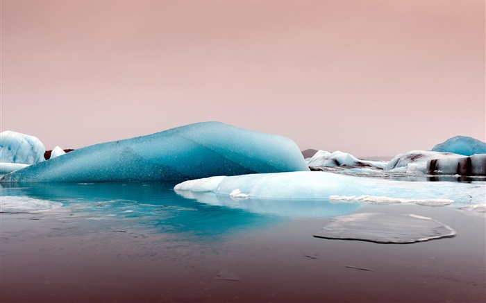 Sea, ice, blue Wallpapers Pictures Photos Images