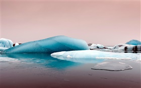Sea, ice, blue HD wallpaper