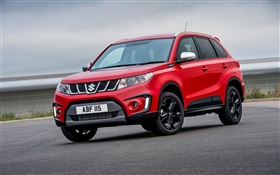Suzuki Vitara red SUV car HD wallpaper
