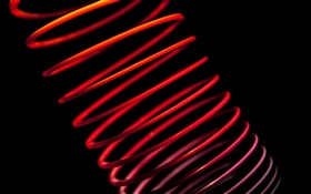 Tubular abstract, red, black background