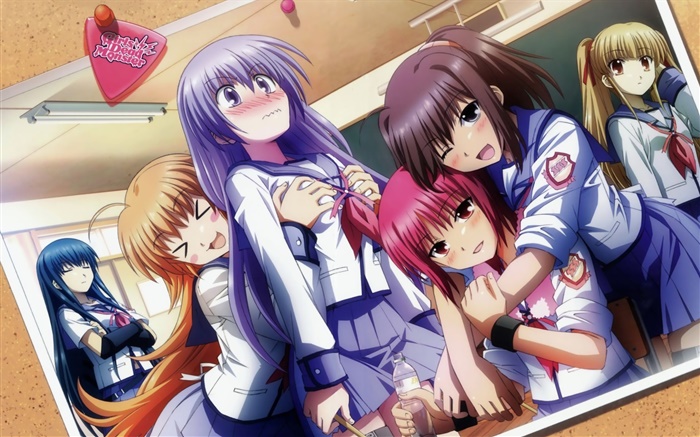 Anime girls, schoolgirls Wallpapers Pictures Photos Images