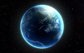 Beautiful planet, blue Earth HD wallpaper
