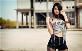 Black hair girl, sexy, sunshine