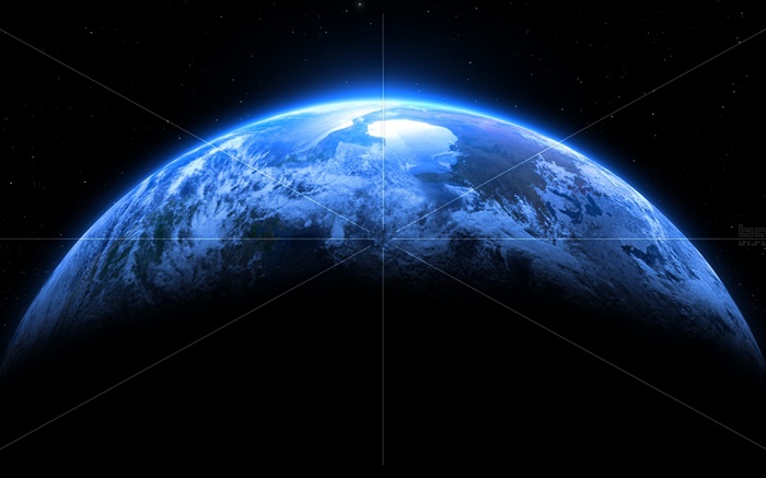 Blue planet, white lines Wallpapers Pictures Photos Images