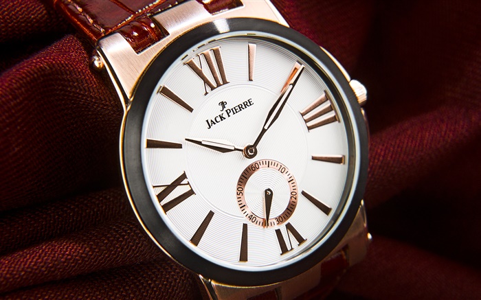 Jack Pierre watch, metal, gold and white Wallpapers Pictures Photos Images