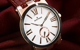 Jack Pierre watch, metal, gold and white HD wallpaper