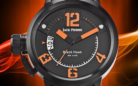 Jack Pierre, watch, orange and black HD wallpaper