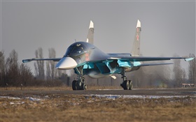 Su-34, tactical fighter-bomber, Russian HD wallpaper
