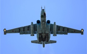 Sukhoi su-25, subsonic fighter flight, bottom view HD wallpaper