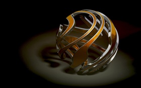 3D ball, creative design HD wallpaper