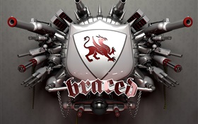 3D creative design, many weapons HD wallpaper