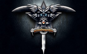 3D creative pictures, sword, wings HD wallpaper