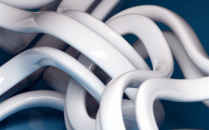 3D design, white curvy lines Wallpapers Pictures Photos Images