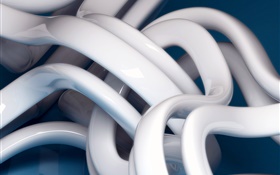 3D design, white curvy lines HD wallpaper