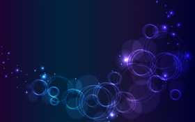Abstract circles, blue, star light HD wallpaper