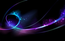 Abstract curves, blue and purple HD wallpaper