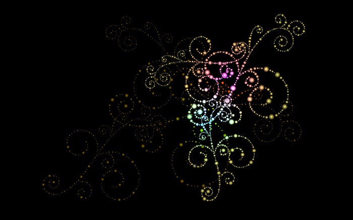 Abstract flowers, black background Wallpapers Pictures Photos Images