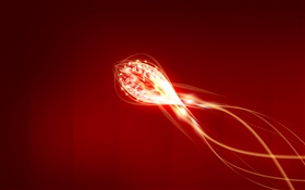 Abstract light, red background HD wallpaper