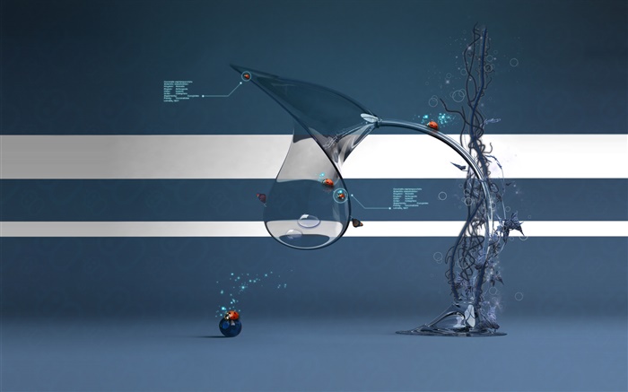 Abstract tree, ladybugs, creative design Wallpapers Pictures Photos Images