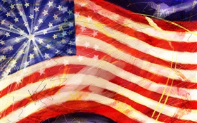 American flag, art paintings HD wallpaper