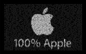 Apple logo, black background, creative design HD wallpaper