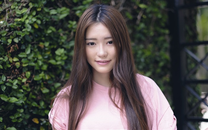 Asian girl, long hair, summer Wallpapers Pictures Photos Images