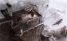 Assassin's Creed, jumping out castle HD wallpaper