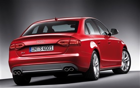 Audi S4 red car rear view